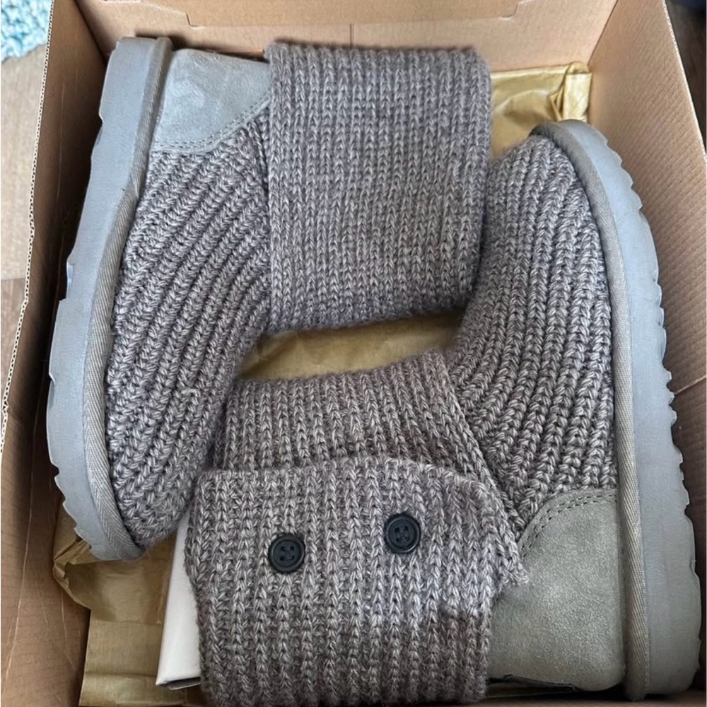 UGG Knit Button Boots